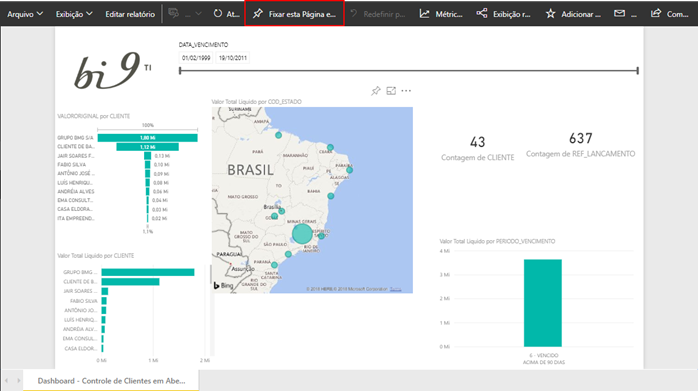 Visualização do Mapa, Dashboard com Power BI: visualizando dados